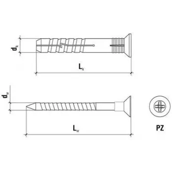 WKRĘT-MET Ούπα ταχείας τοποθέτησης SM-06040 6 x 40 mm 200 τεμ.
