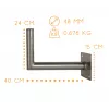 CORAB USL-48/400AL Γωνιακή βάση τοίχου 48mm 400mm Αλουμίνιο