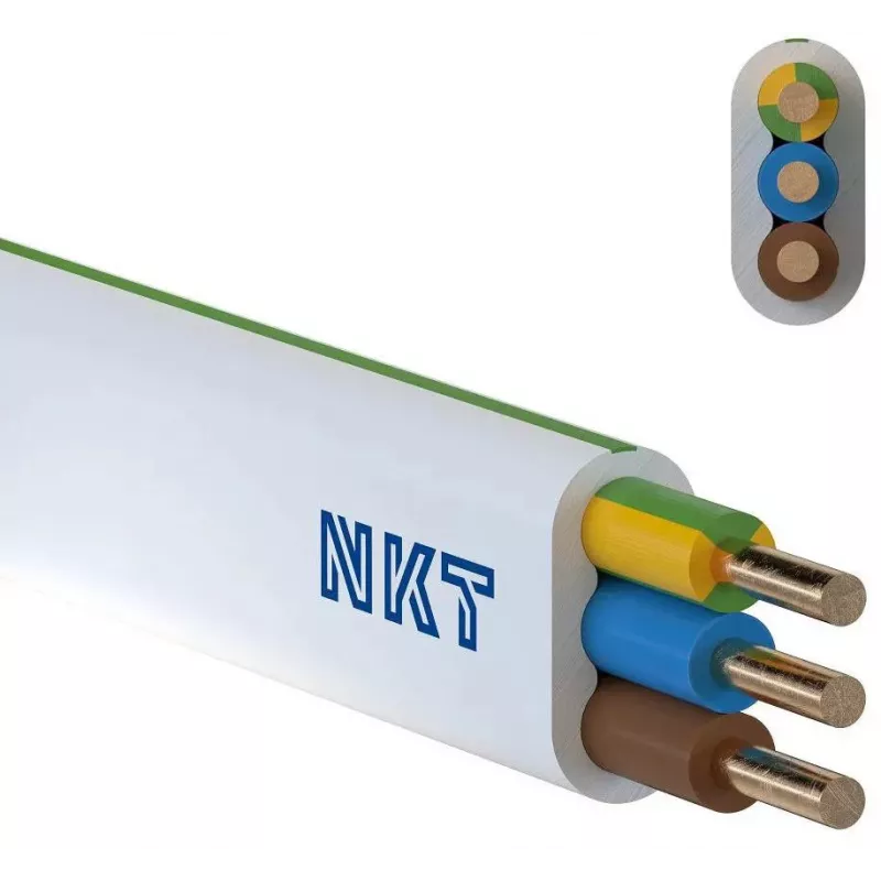 NKT instal PLUS YDYp 3x2,5 mm² καλώδιο ρεύματος 100m λευκό