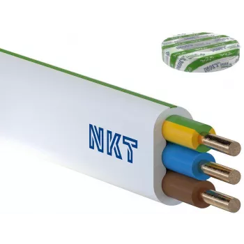NKT instal PLUS YDYp 3x2,5 mm² καλώδιο ρεύματος 100m λευκό