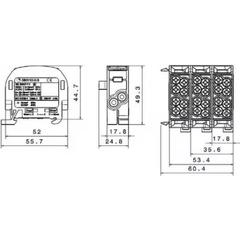 SIMET SCB 25 Al/Cu 80110 SIMBLOCK μπλοκ διακλάδωσης διανομής, γκρι 81501002