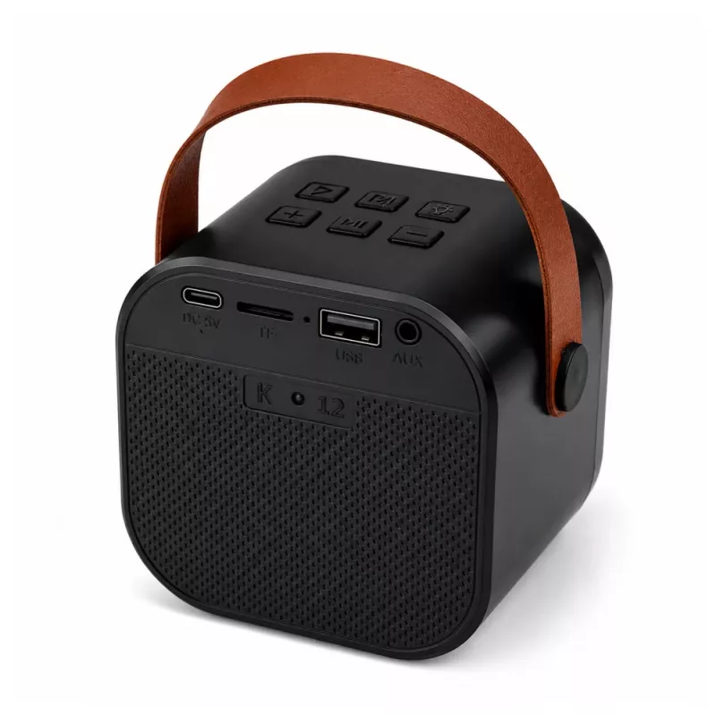 LEAN σετ καραόκε ηχείο Bluetooth δύο μικρόφωνα φώτα LED μαύρο