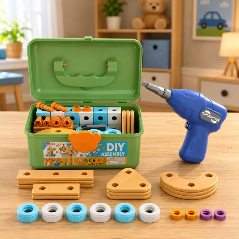 LEAN TOYS Κατασκευαστικό Σετ Κατσαβιδιού με Τούβλα σε Βαλίτσα, 190 τεμ.