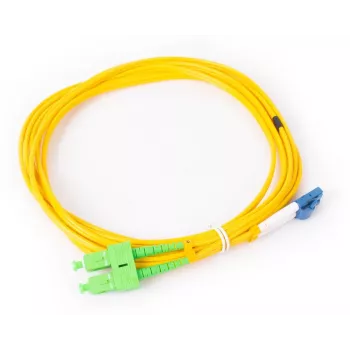 GETFORT Καλώδιο patch οπτικής ίνας SM SC/APC σε LC/UPC Duplex 3m (9,84ft) LSZH κίτρινο