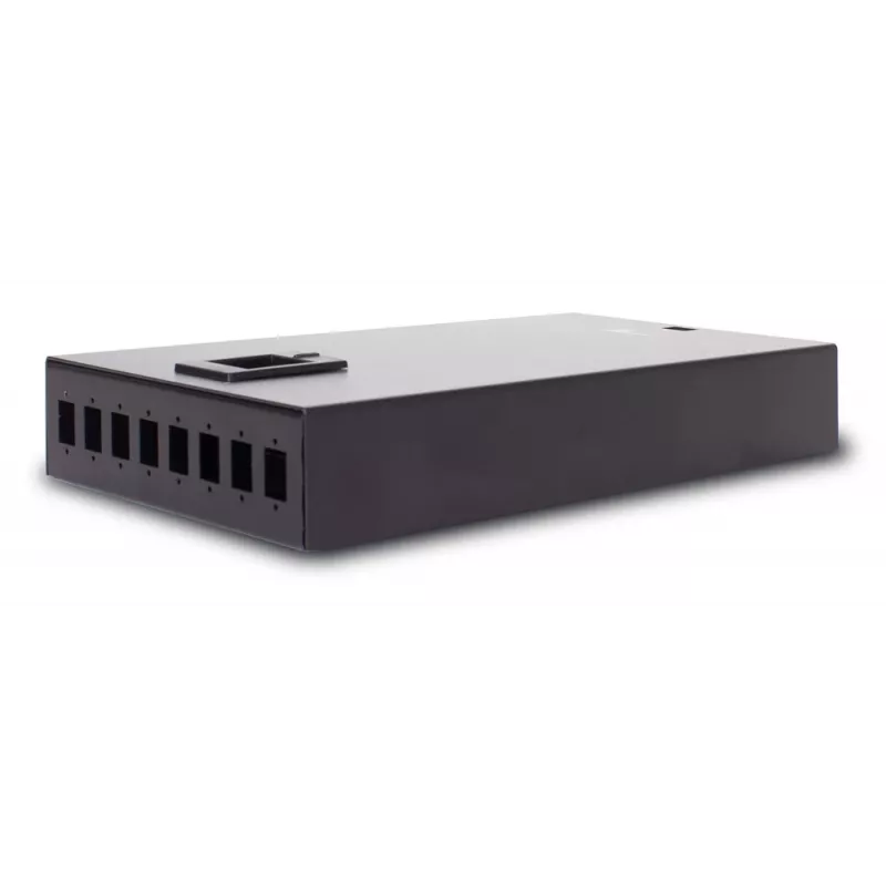 GETFORT GF-FO-PSN2-8SX Patch panel οπτικών ινών, 8xSC/PC Simplex, τοποθέτηση τοίχου, γκρι
