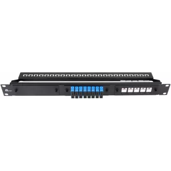 Getfort patch panel αρθρωτό 1U 24 θυρών μαύρο