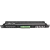 Getfort patch panel αρθρωτό 1U 24 θυρών μαύρο