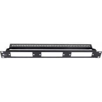 Getfort patch panel αρθρωτό 1U 24 θυρών μαύρο