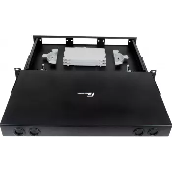 GETFORT GF-FO-MOD patch panel οπτικών ινών για rack 1U 19 ιντσών, 3 υποδοχές μονάδων, μαύρο