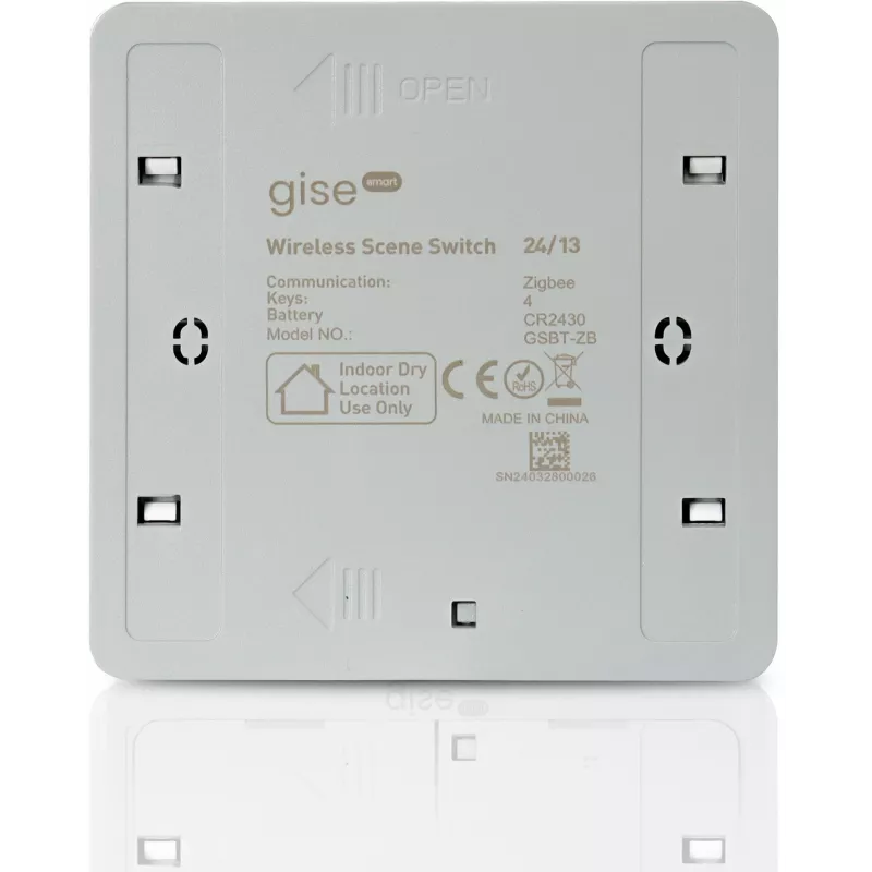 GISE έξυπνο κουμπί σκηνής Zigbee Tuya GSBT-ZB λευκό