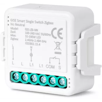 GISE έξυπνη μονή μονάδα ρελέ (χωρίς ουδέτερο) Zigbee Tuya GSS-ZB-NN