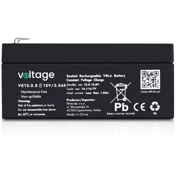 VOLTAGE μπαταρία AGM 12V 3,5Ah VE12-3.5 (διάρκεια ζωής 6-9 έτη)