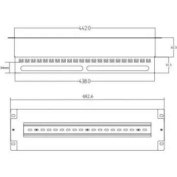 Getfort πίνακας διανομής ρεύματος 3U 22x Schuko 230V 16A καλώδιο 2m μαύρο