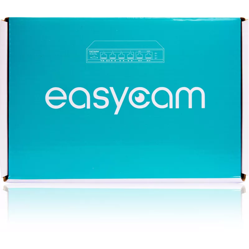 EasyCam EC-POE-SW42 Switch PoE 6 Θυρών (4 PoE + 2 Uplink) 60W