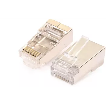 GETFORT Βύσμα RJ45 Cat.6 Θωρακισμένο 8P8C με Οδηγό Καλωδίου (100 Τεμ.)