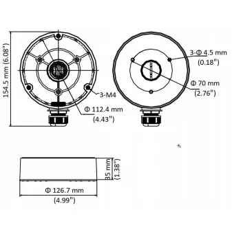MITON MT-P1280-D8 Κουτί Διακλάδωσης IP65 120x80x80mm Ανοιχτό Γκρι ABS