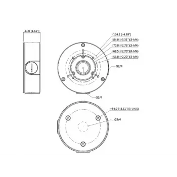 MITON MT-P130-B Κουτί Διακλάδωσης Εξωτερικό IP65 Γκρι ABS Πλαστικό
