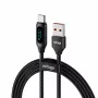 Καλώδιο USB-A σε USB-C Voltage PowerDisplay 66W 100cm Μαύρο