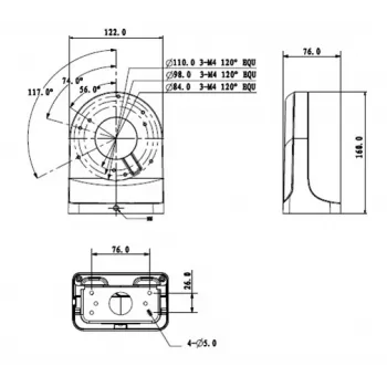 MITON MT-P203-B Κουτί διακλάδωσης, επίτοιχο, ABS, Γκρι, IP44, 80x80x40mm