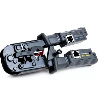 Getfort Πρέσα δικτυακών καλωδίων 8P8C/RJ-45, 6P6C/RJ-12, 6P4C/RJ-11 με ενσωματωμένο tester