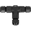 ORNO OR-AE-13602 Σύνδεσμος T IP68, 3x4mm², 450V/25A, Μαύρο