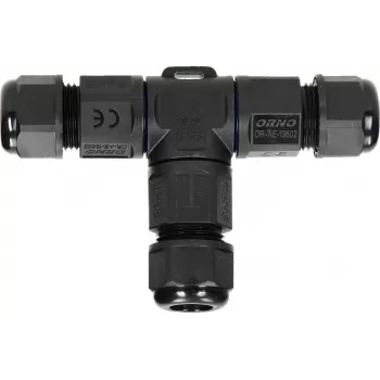 ORNO OR-AE-13602 Σύνδεσμος T IP68, 3x4mm², 450V/25A, Μαύρο