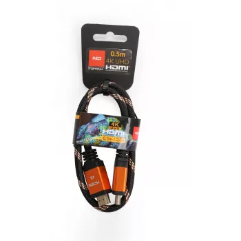 Καλώδιο HDMI-HDMI Opticum RED 4K UHD - 0,5 m (v2.0)