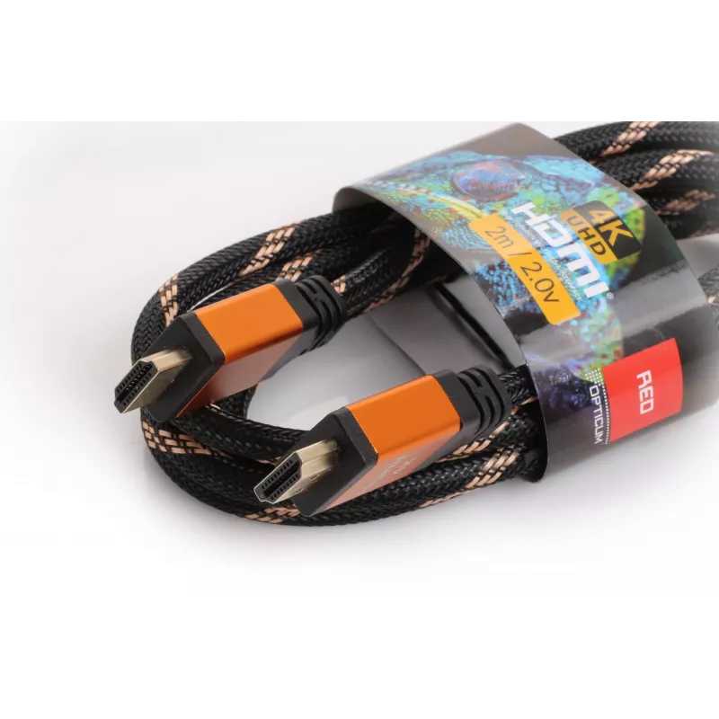 Καλώδιο HDMI-HDMI Opticum RED 4K UHD - 0,5 m (v2.0)