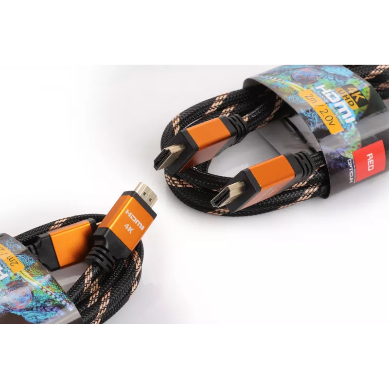 Καλώδιο HDMI-HDMI Opticum RED 4K UHD - 0,5 m (v2.0)