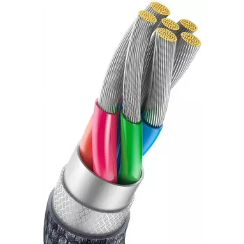 Baseus Crystal Shine Καλώδιο USB-A σε USB-C 1,2m 100W 6A QC 3.0 Πλεκτό νάιλον Μαύρο