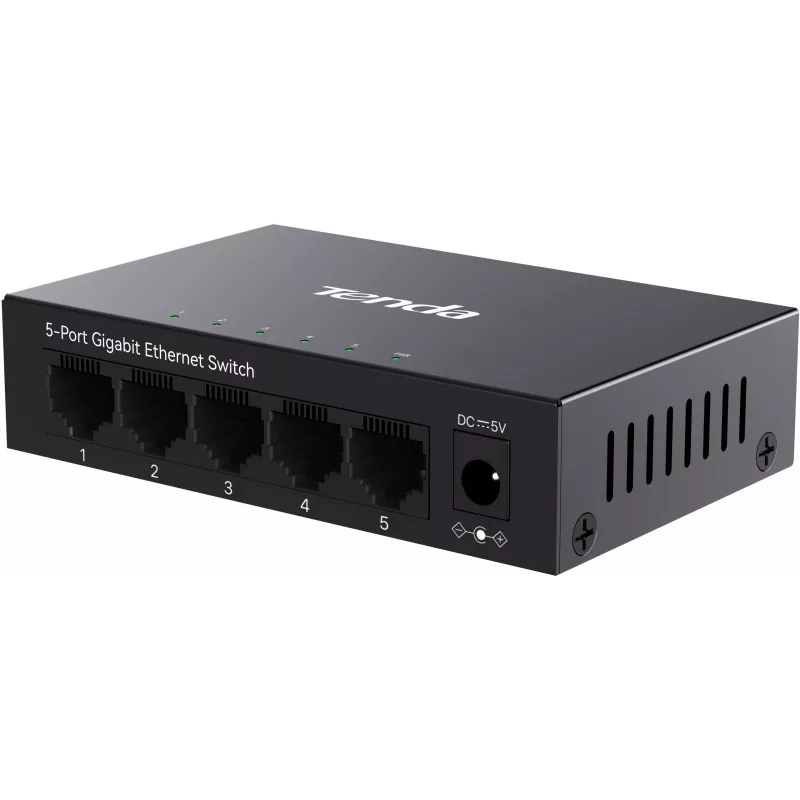 Tenda TEG1005M 5-Port Gigabit Ethernet Switch Desktop Πλαστικό Αθόρυβο