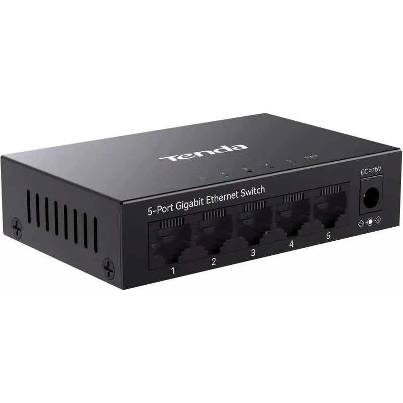 Tenda TEG1005M 5-Port Gigabit Ethernet Switch Desktop Πλαστικό Αθόρυβο