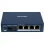 Hikvision DS-3D504TP-A Unmanaged Industrial PoE Switch, 4 Θύρες PoE+, 1 SFP Uplink, 60W Budget