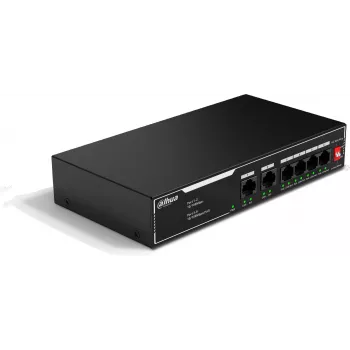 DAHUA SF1006LP unmanaged διακόπτης PoE, 6 θυρών, 4 θύρες PoE, budget 36W, Desktop