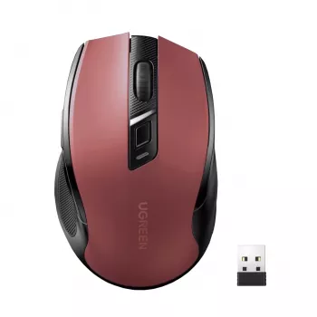 UGREEN MU006 ασύρματο οπτικό ποντίκι 2.4GHz / Bluetooth 5.0 4000 DPI - κόκκινο