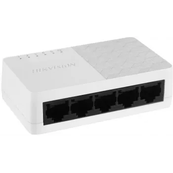 Hikvision DS-3E0105D-O Unmanaged Fast Ethernet Switch, 5 θύρες, 10/100 Mbps, μαύρο & λευκό