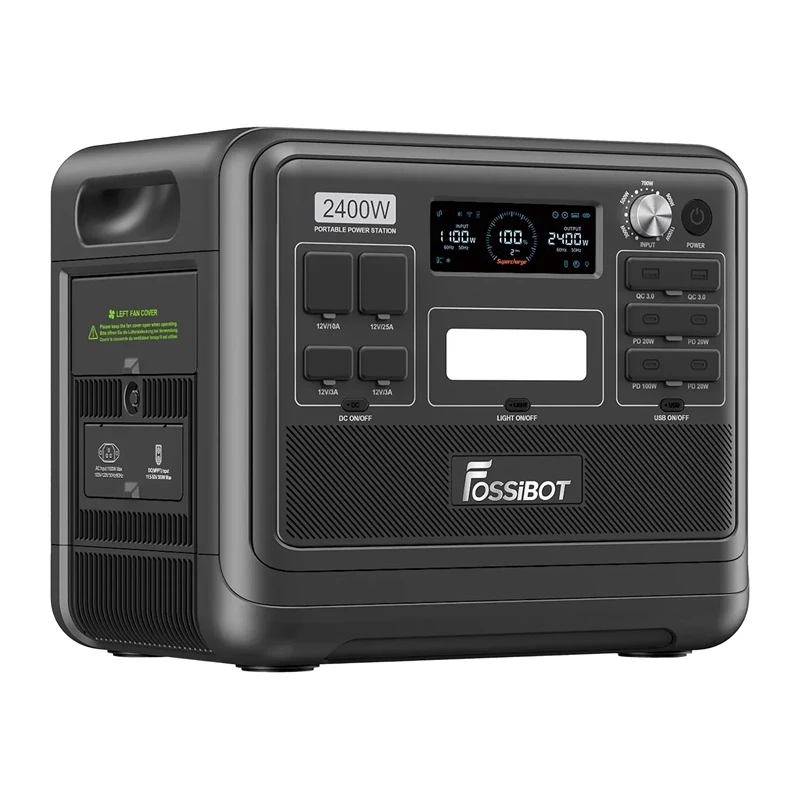 FOSSIBOT F2400 2400W Σταθμός φόρτισης, μαύρο