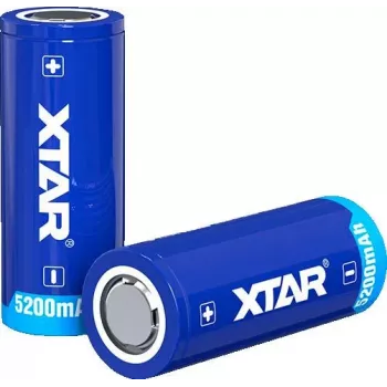XTAR 26650 3,7 V 5200 mAh Προστατευμένη μπαταρία Li-Ion (Button Top)