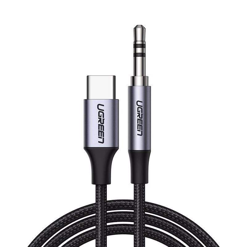 UGREEN AUX Stereo Καλώδιο ήχου 3,5mm Mini jack σε USB Type-C 1m μαύρο (CM450 20192)