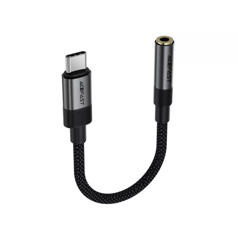 Acefast USB-C σε 3,5 mm J12 Προσαρμογέας ήχου μαύρος