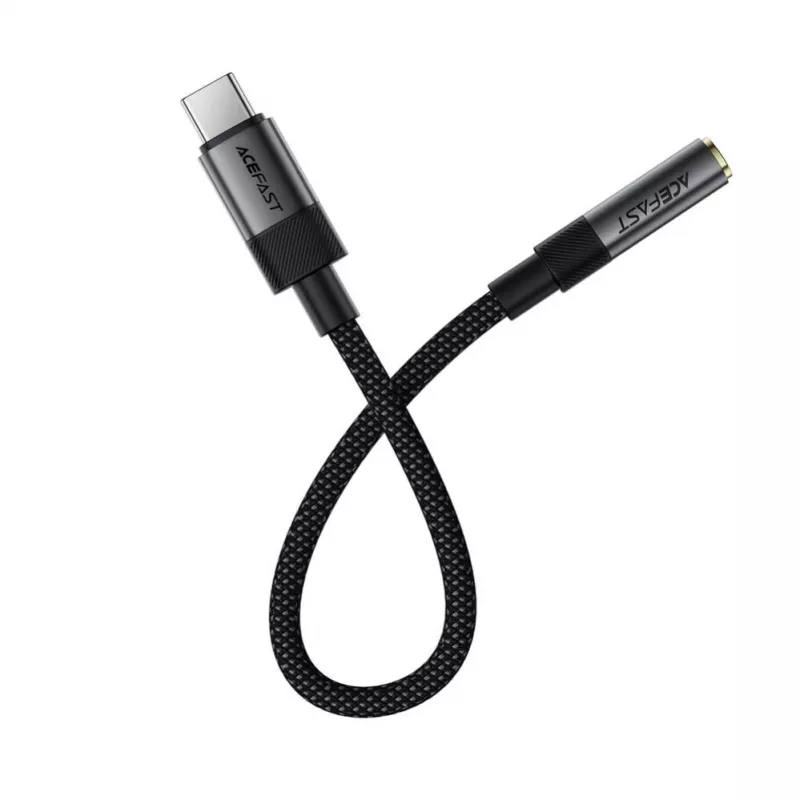 Acefast USB-C σε 3,5 mm J12 Προσαρμογέας ήχου μαύρος