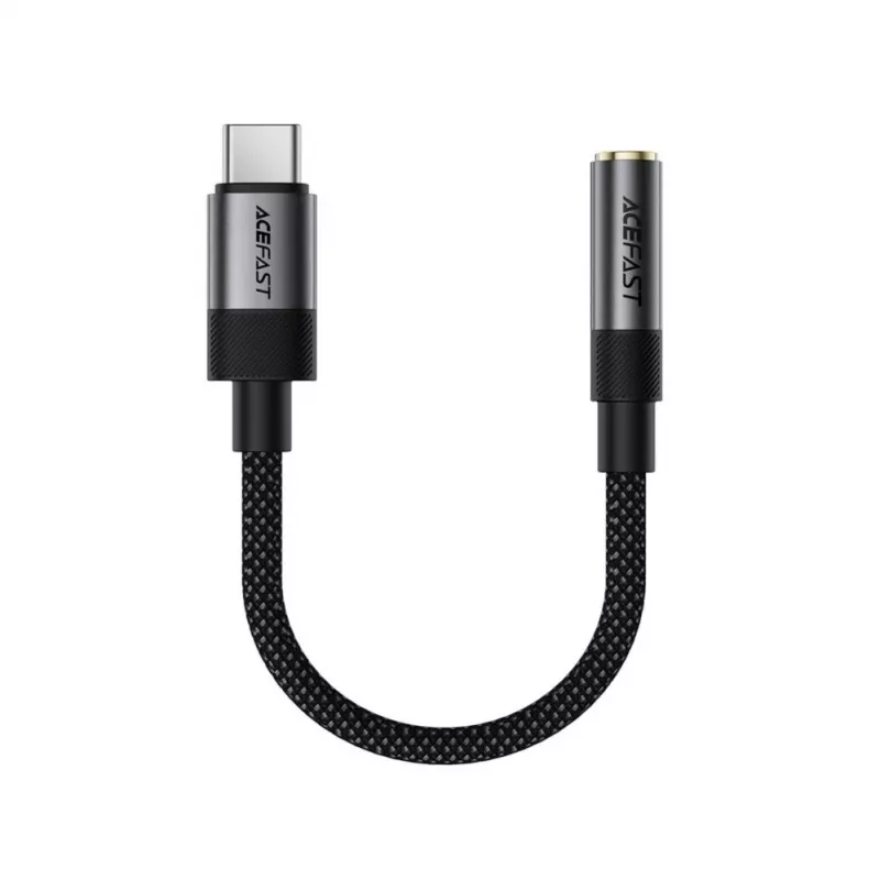 Acefast USB-C σε 3,5 mm J12 Προσαρμογέας ήχου μαύρος