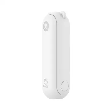 JISULIFE Handheld Fan 8 λευκός φορητός ανεμιστήρας USB με powerbank 2000mAh και φακό