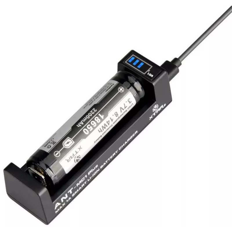XTAR ANT MC1+ Micro USB Φορτιστής μπαταριών Li-Ion για 18650