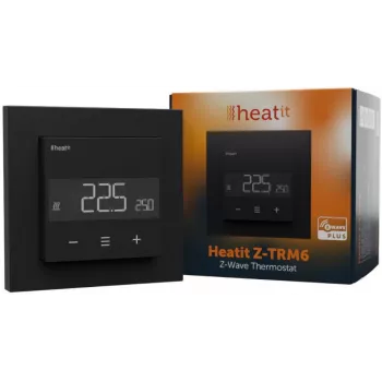 HEATIT Z-TRM6 Black Matt Θερμοστάτης Z-Wave 3600W 16A 868.4 MHz