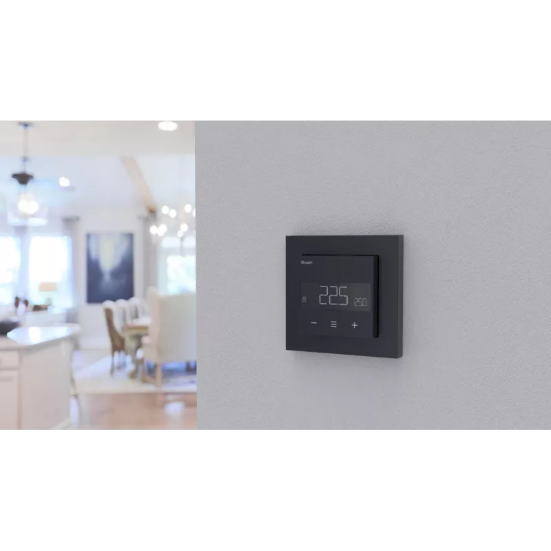 HEATIT WiFi6 Black Matt Θερμοστάτης Wi-Fi 3600W 16A