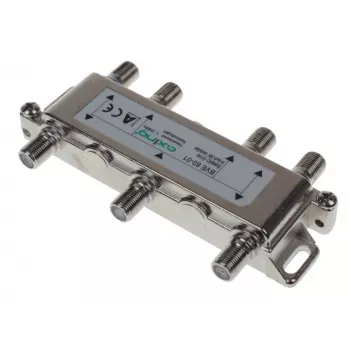 AXING AX BVE 6-01 Διανομέας TV/SAT 6 Θέσεων, 75 Ohm, Υποδοχή F, Χυτό Ψευδάργυρος, Μαύρο