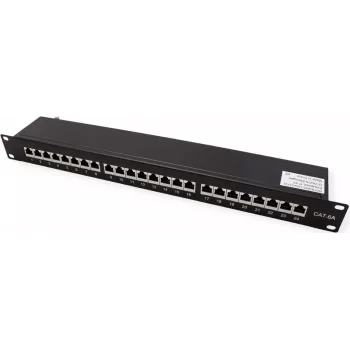 VALUE Patch Panel 19 inch Cat6A/Class EA 24 Θύρες Θωρακισμένο Μαύρο