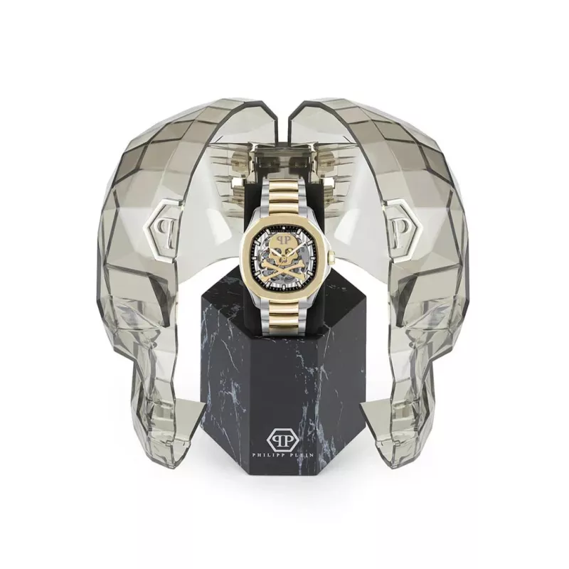 Philipp Plein The $keleton Ανδρικό Αυτόματο Ρολόι PWRAA0323 42mm Μαύρο Σιλικόνης