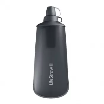 LifeStraw Peak Squeeze Filter Bottle, 1 L, Σκούρο γκρι